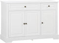 Sideboard Buffet Cabinet, Modern Kitchen Cabinet with 2 Drawers and Adjustable Shelves, Coffee Bar Cabinet, White1 pcs