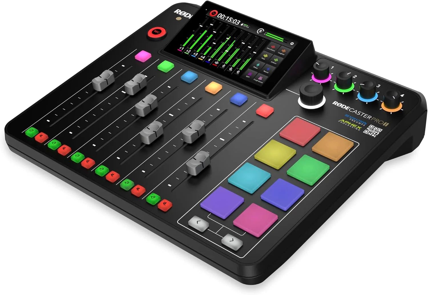 RODE RODECaster Pro II All-in-One Production Solution for Podcasting, Streaming, Music Production and Content Creation, Black1 pcs