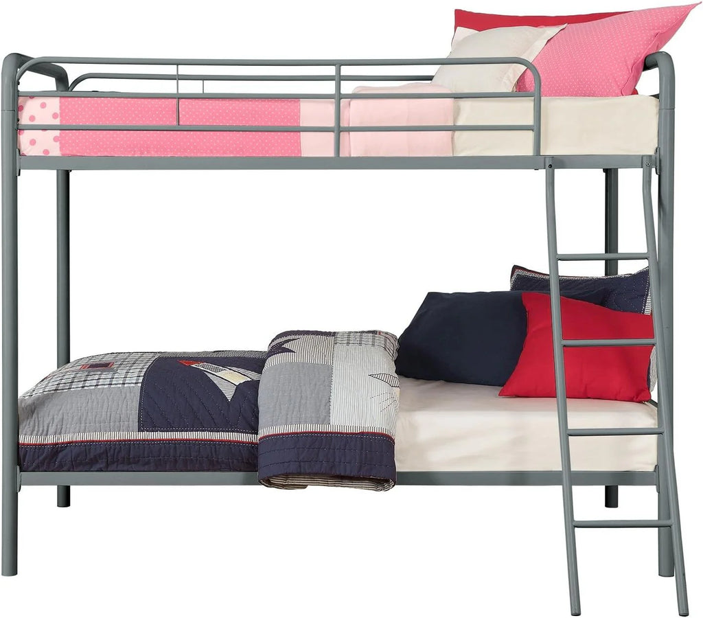 DHP Dusty Twin Over Full Metal Bunk Bed, Off White1 pcs