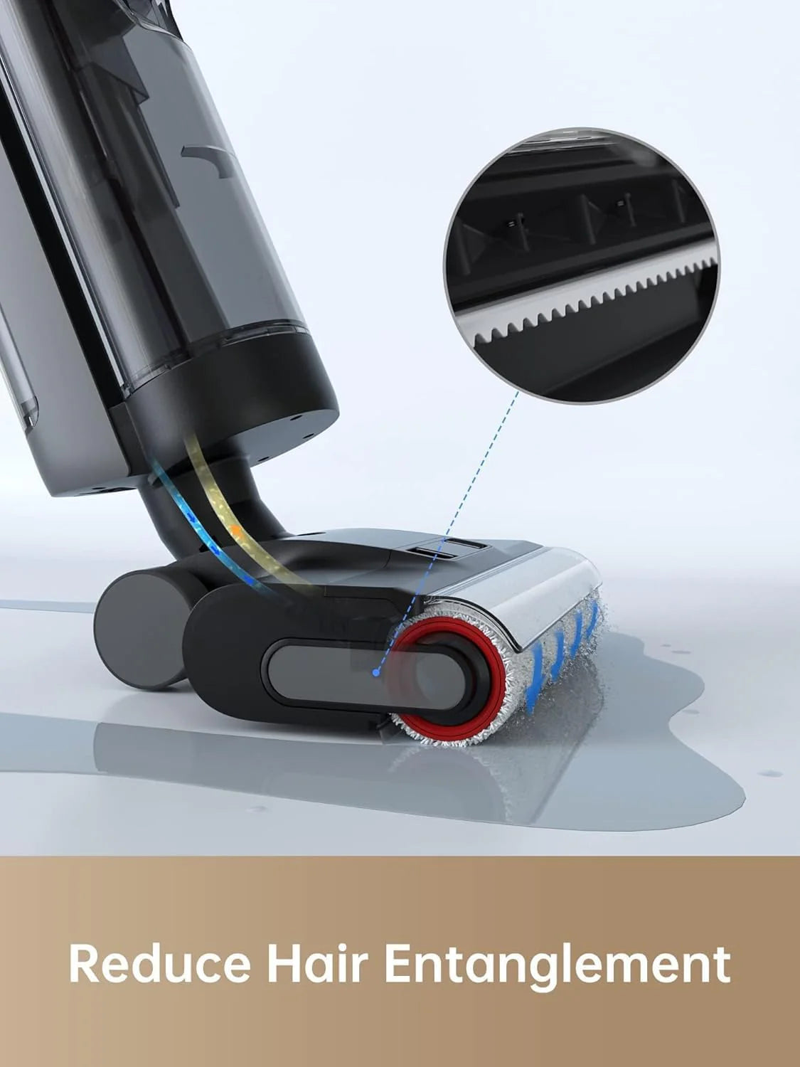 Wet Dry Vacuum Cleaner, Smart Floor Cleaner Cordless Vacuum and Mop for Hard Floors, One-Step Edge to Edge Cleaning with Hot Air Drying1 pcs