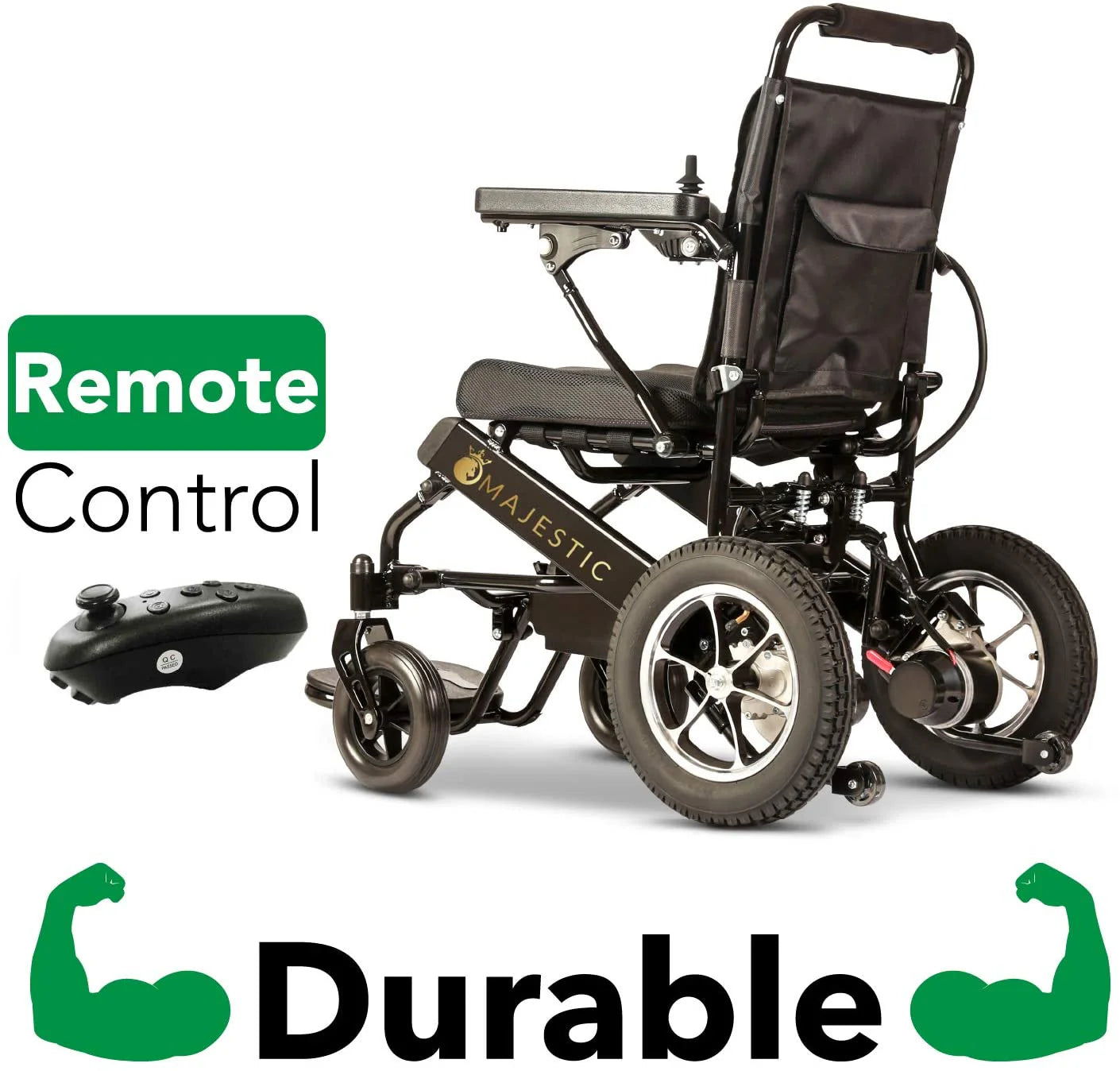 2020 New Folding Ultra Lightweight Electric Power Wheelchair, Silla de Ruedas Electrica, FDA Approved and Air Travel Allowed, Heavy Duty, Mobility Motorized, Portable Power (17.5�测�� Seat Width)